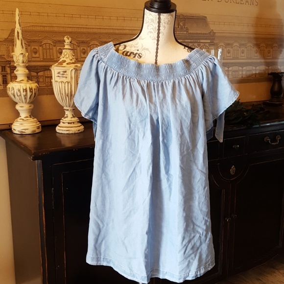 ♥️NWT the shoulder denim dress Forever 21 - Picture 2 of 3